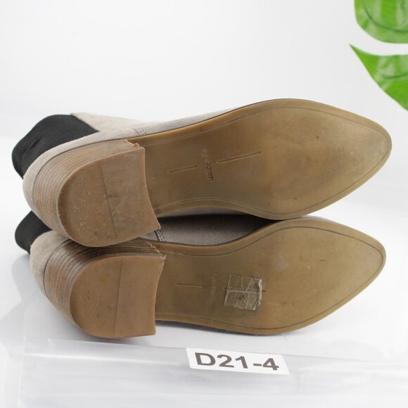 Dolce Vita Womens Cyndie Boot Size 8 Taupe Gray Suede Block Heel Chelsea Bootie - Picture 9 of 12